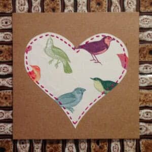 Bird heart Handmade Greetings Cards